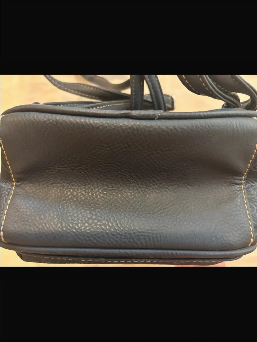 MultiSac Floral Mini Backpack Purse Navy Blue Faux Leather Convertible Bag U35